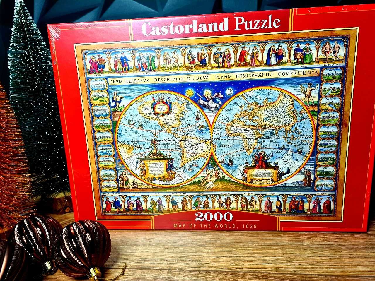 Castorland Puzzle 2000 Map Of The World Mapa Świata nowe zabawki