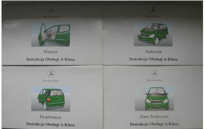 MERCEDES W168 A Klasa 97-01 Polska instrukcja obsługi kolorowa w ETUI