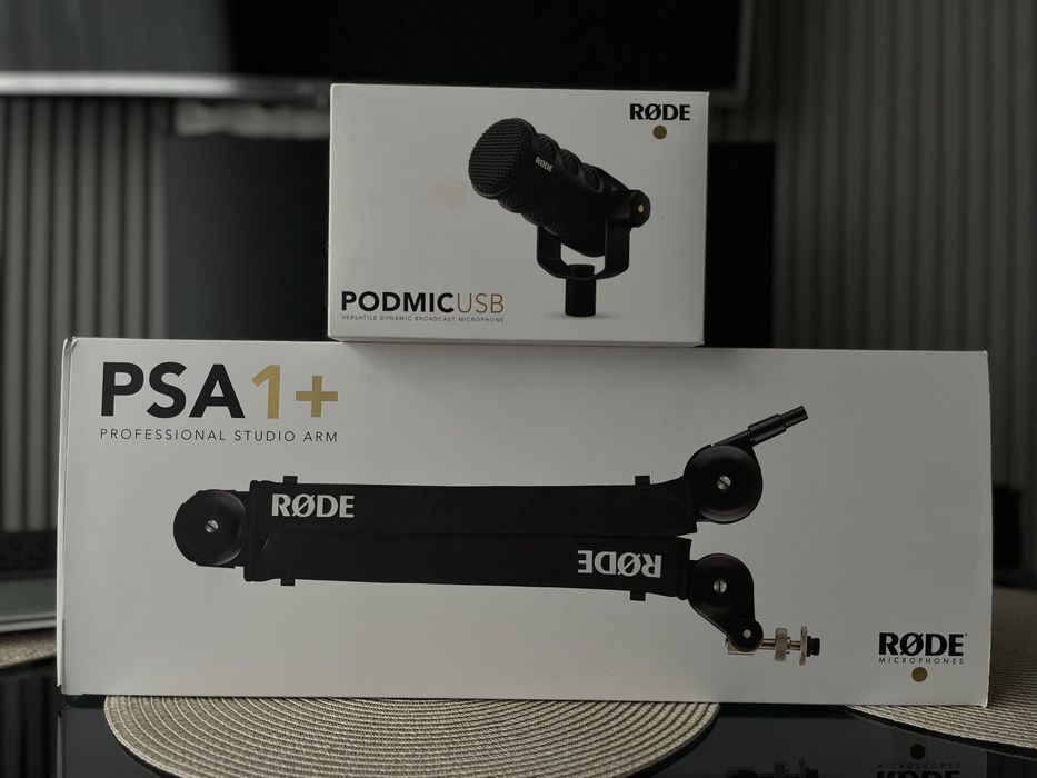 Мікрофон Rode PodMic USB + тримач Rode PSA1+