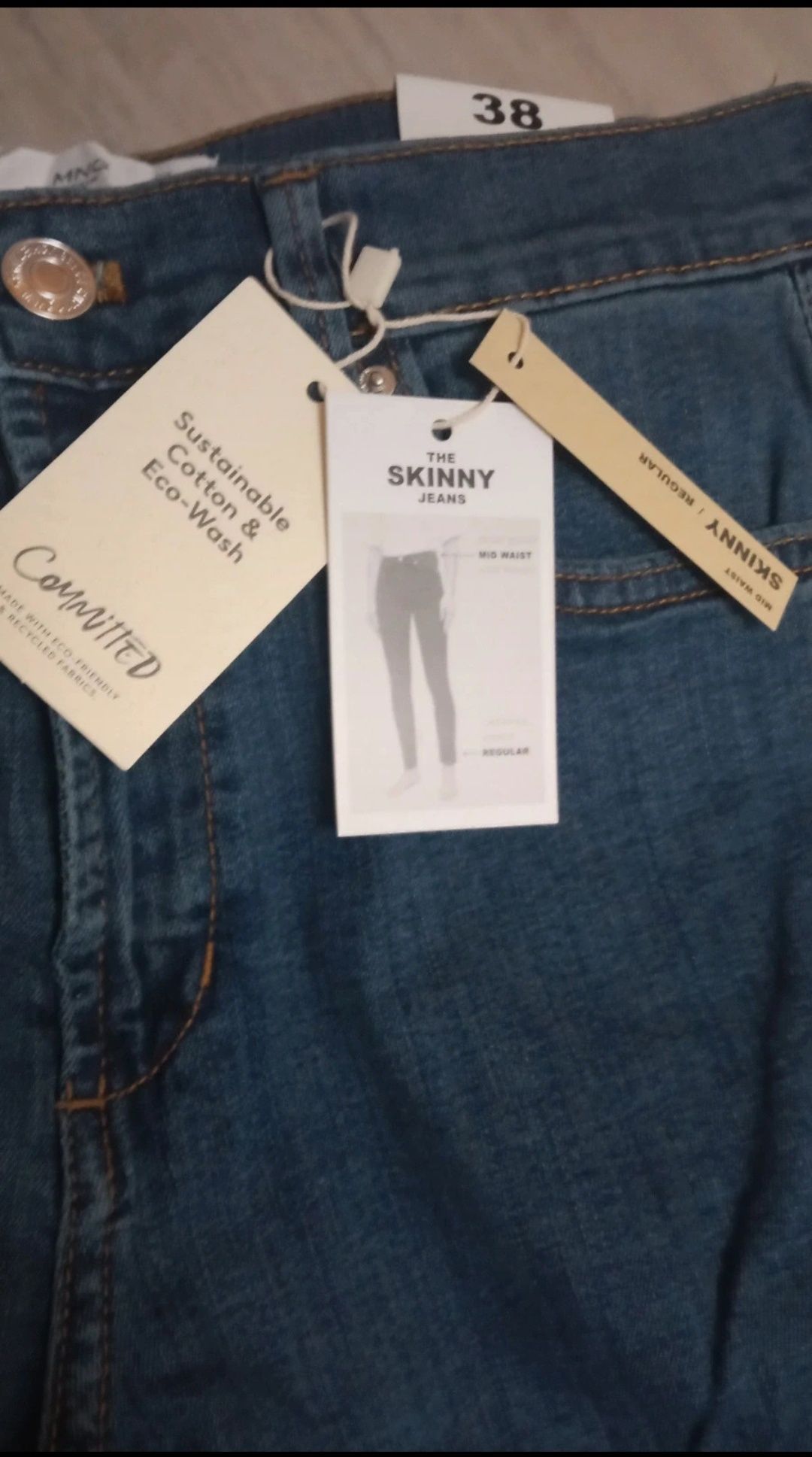 Spodnie damskie dżinsy  skinny rozmiar 38