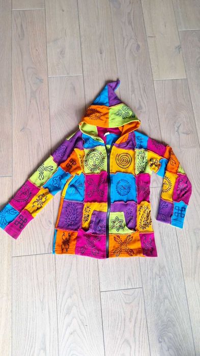 Urocza kolorowa bluza 128 134 wiek 7/8 lat