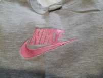 Nike bluza damska rozm.  M szara logo szyte rozowe