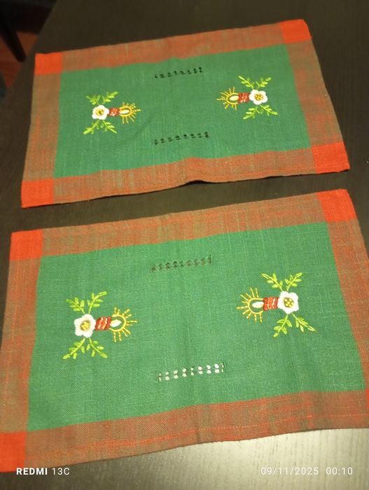 Panos de natal bordados