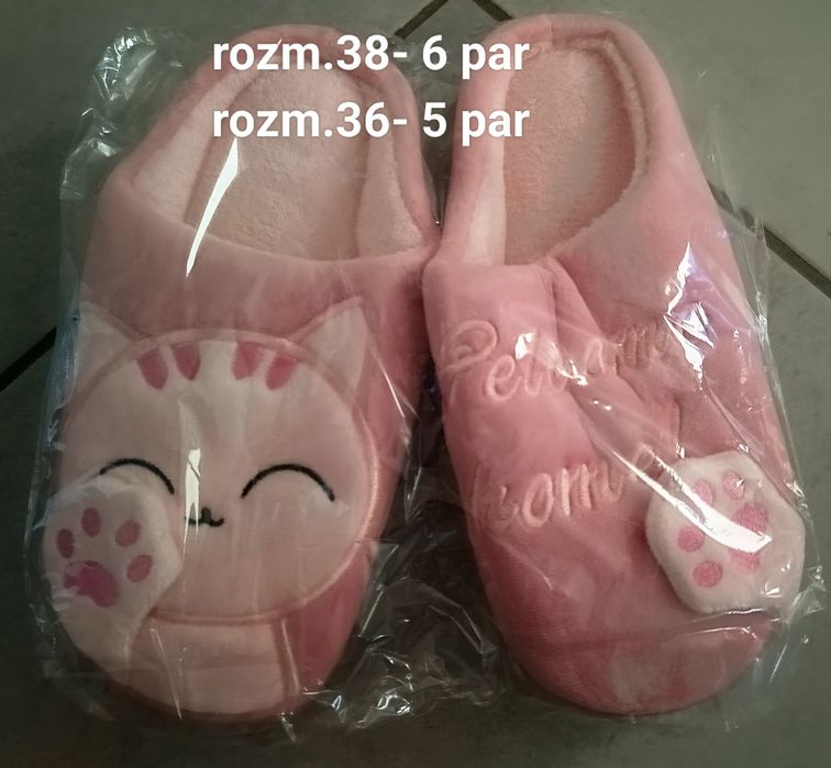 Okazja- Kapcie damskie i dziecięce różne rozm.