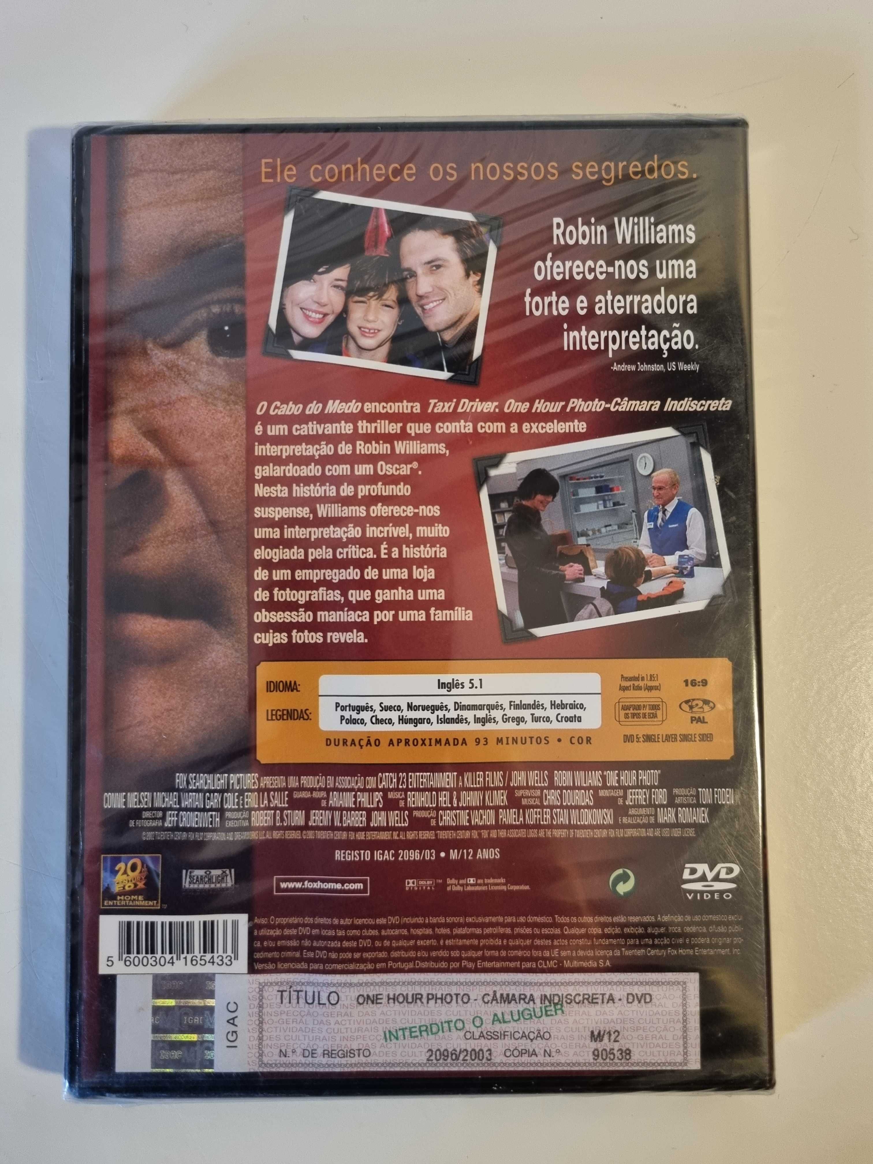 DVD do filme "One Hour Photo - Câmara indiscreta" NOVO Selado