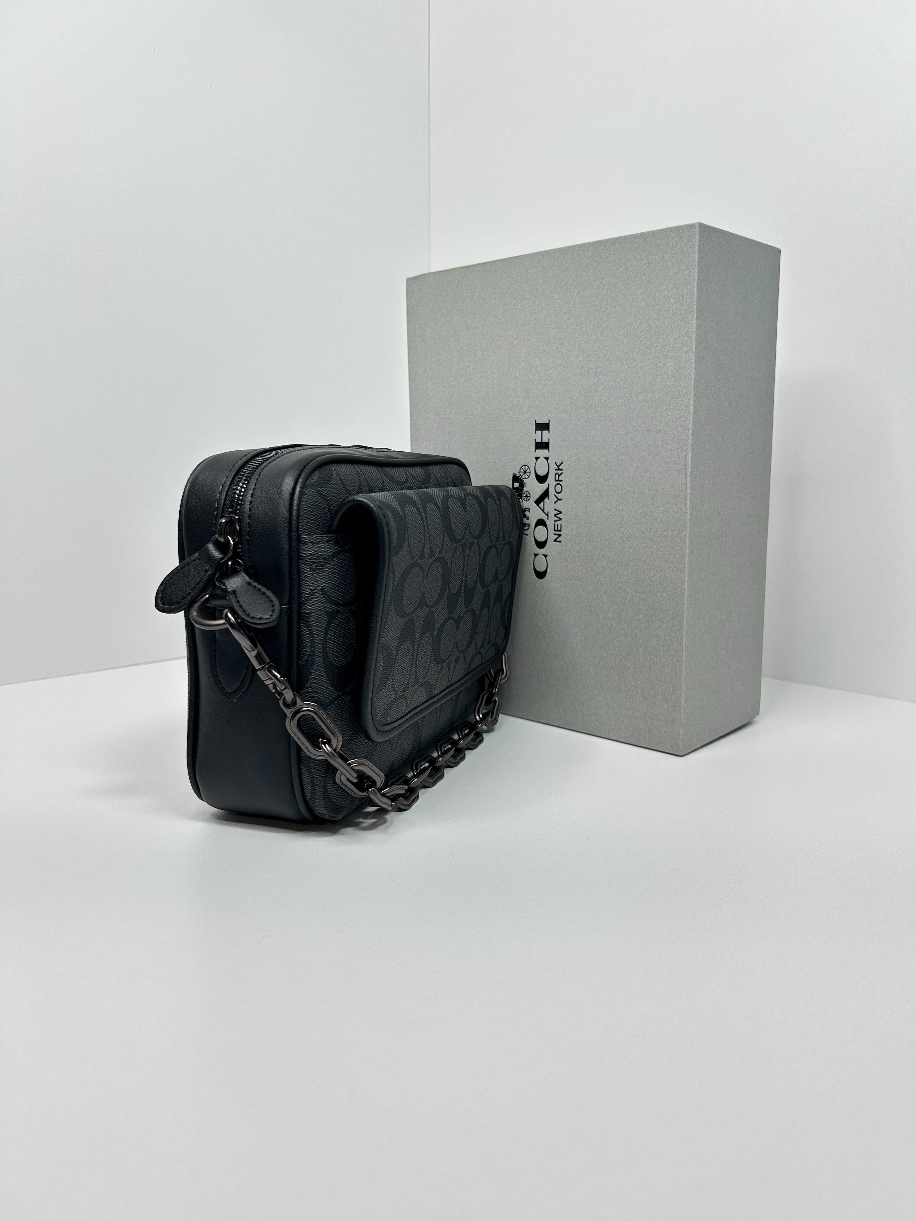 Чоловіча сумка Coach - фірмова Канва!