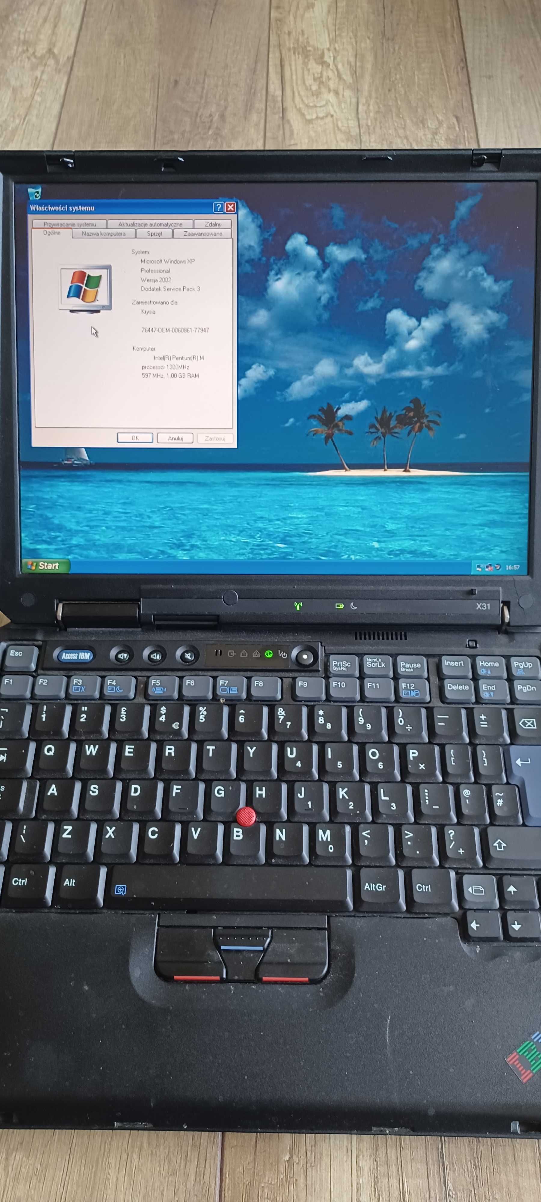 Laptop IBM X31 z zasilaczem