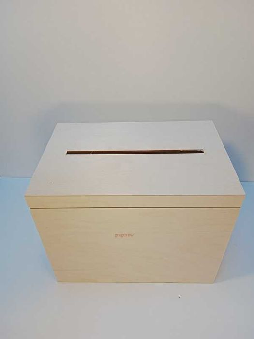drewniane pudełko na karty koperty ślubne