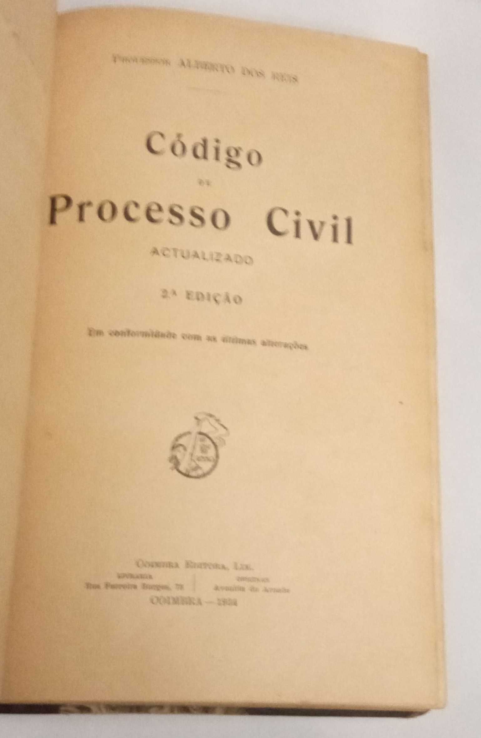 Código de Processo Civil, do Professor Alberto dos Reis