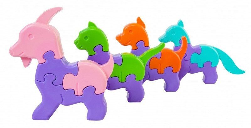 3D Puzzle zwierzęta 64 el.