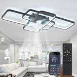 MiiR Wentylator sufitowy z oświetleniem, LED 80 W