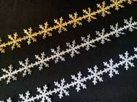 Стрічка текстильна Сніжинки 10 ярдів