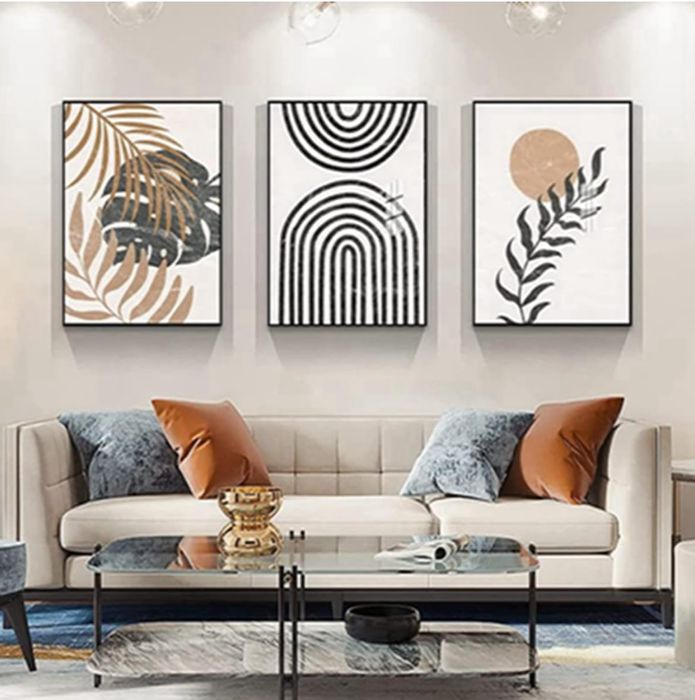 ZFTCN Zestaw 3 plakatów Abstrakcyjny plakat boho ,3 szt.-50x70cm