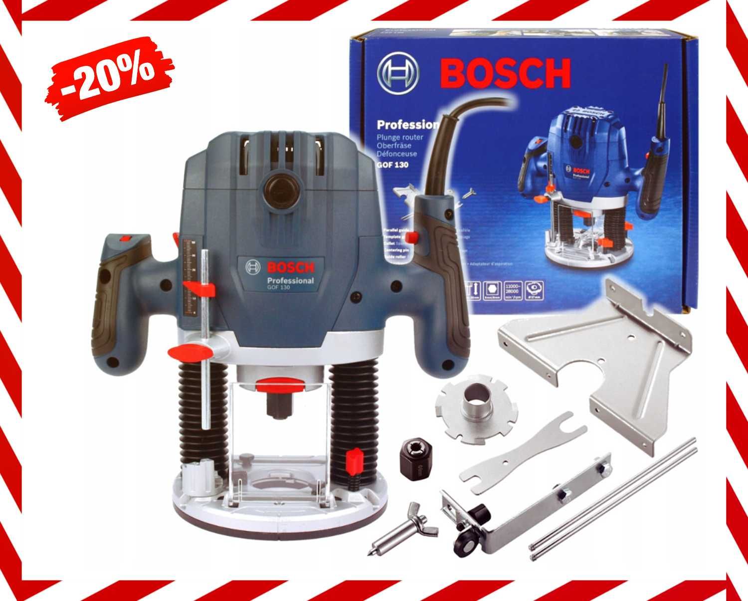 Nowoczesna Frezarka Górnowrzecionowa 1300W GOF 130 BOSCH *WYPRZEDAŻ*