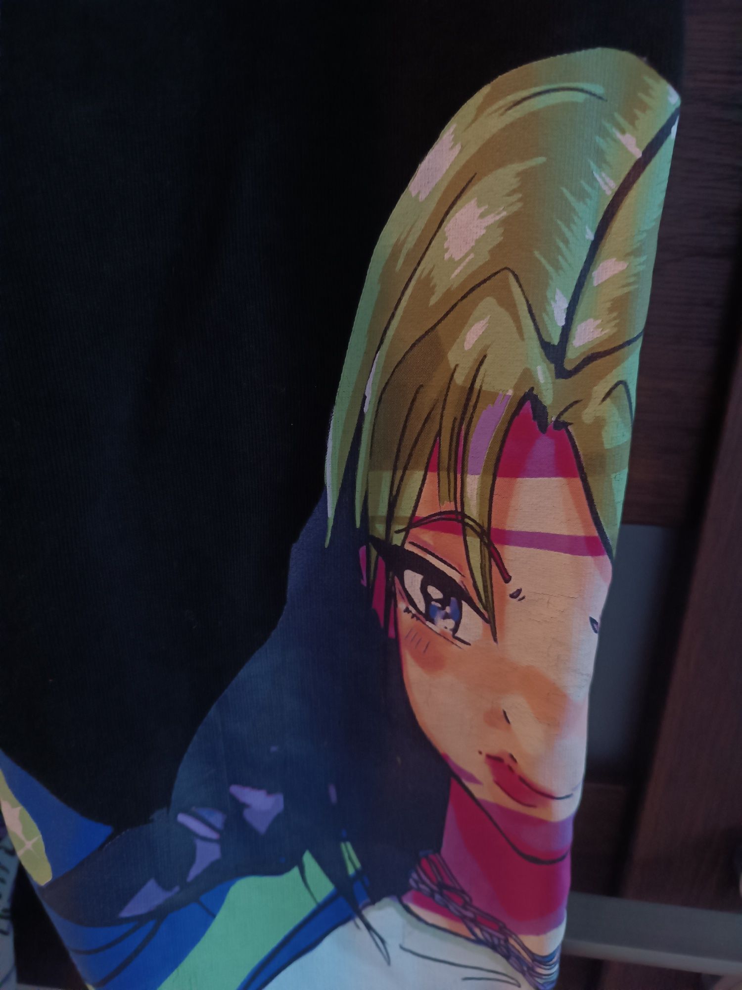 Spodnie dresowe Bershka dresy billie eilish XS czarne z naklejkami