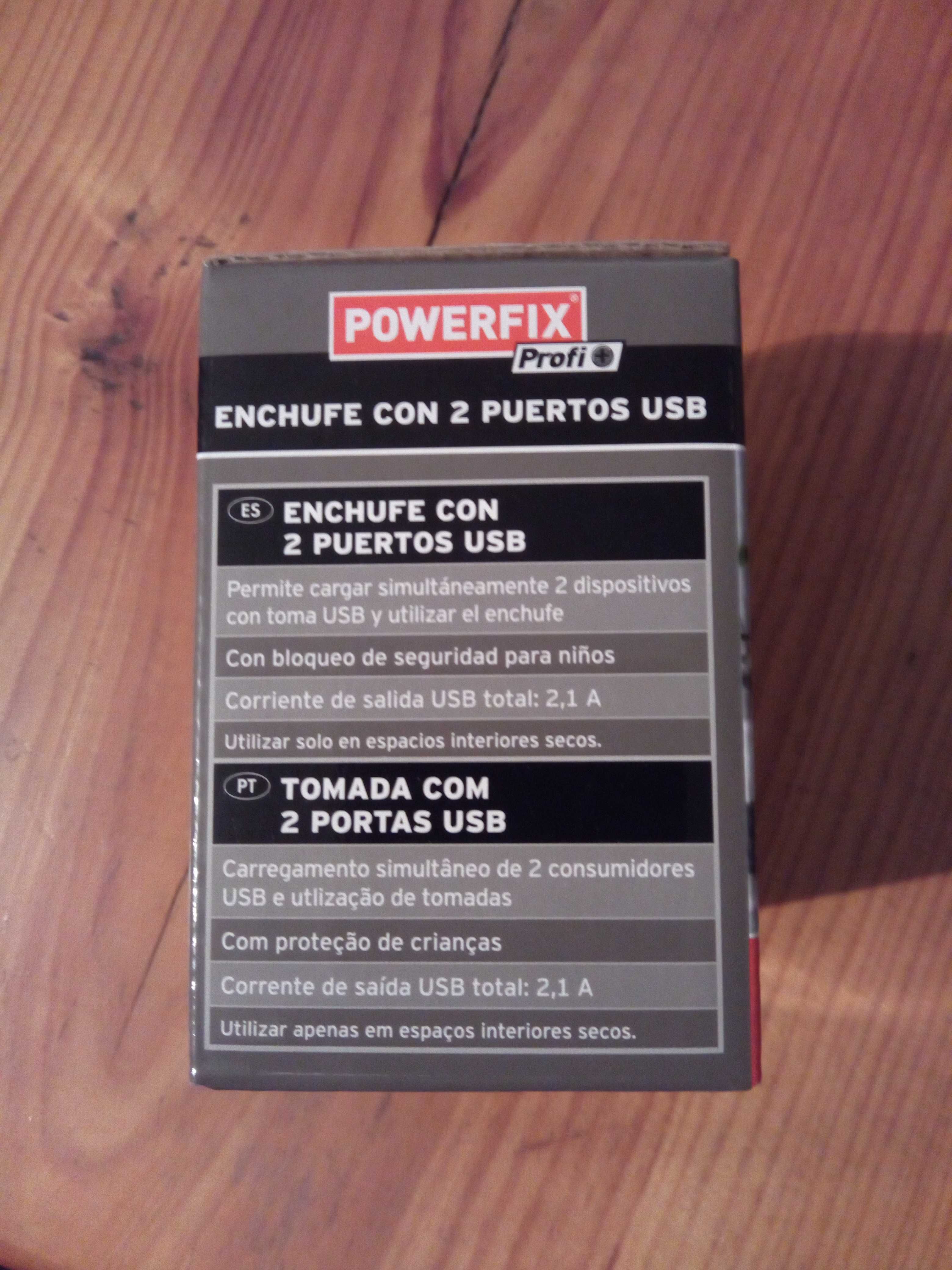 Powerfix - Tomada parede com 2 entrada USB