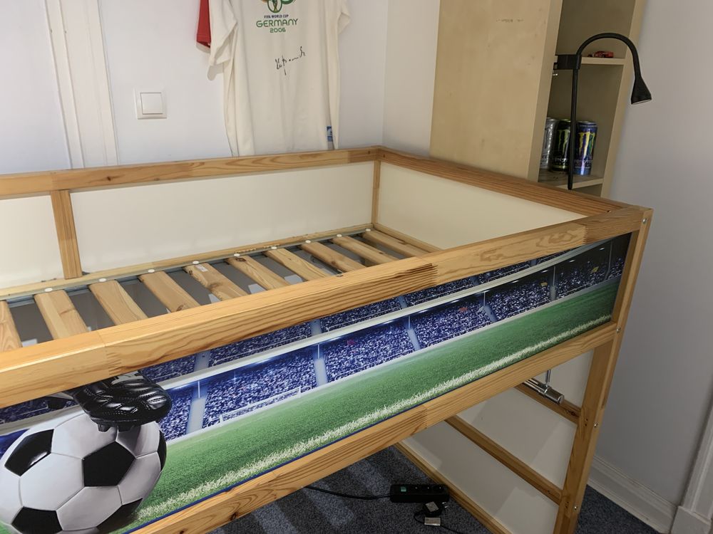 Łóżko ikea piętrowe „piłkarskie” stan bardzo dobry