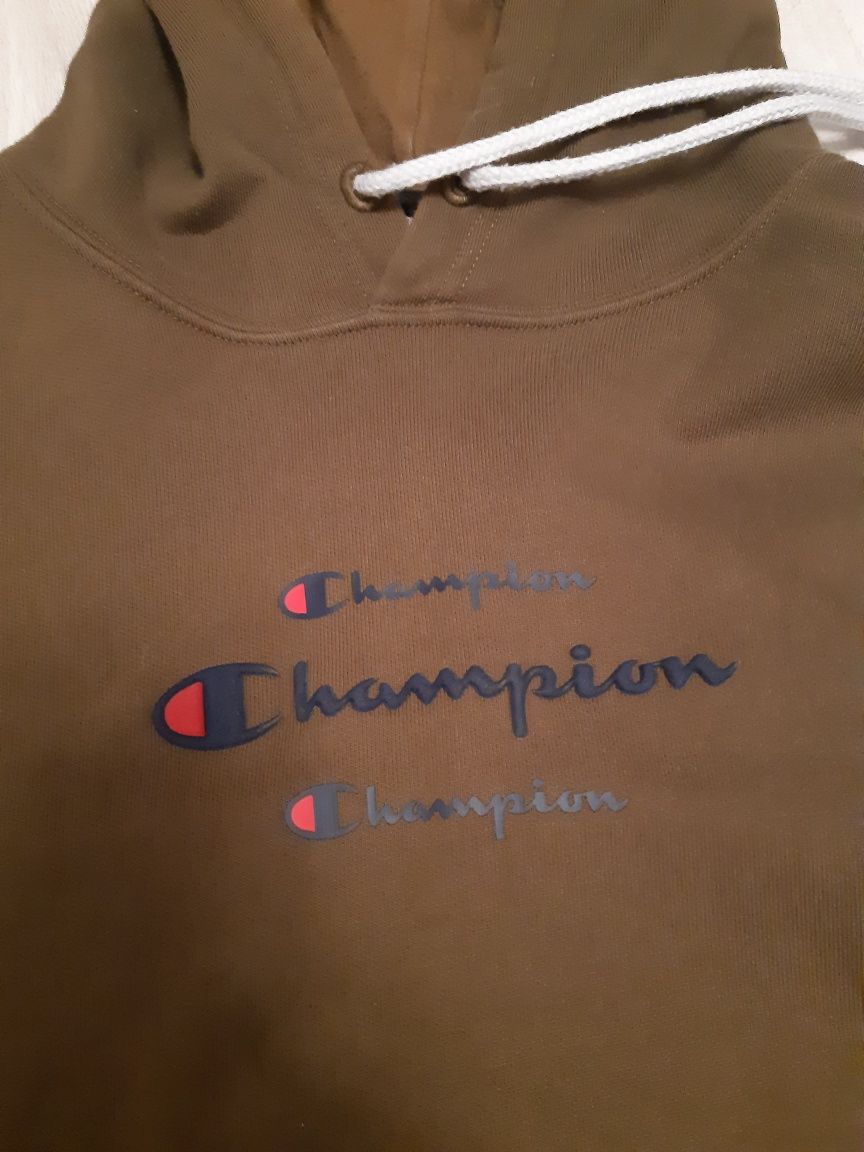 Bluza Champion khaki z kapturem i z kieszeniami