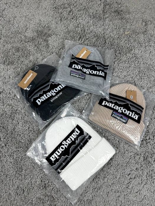 Шапка Patagonia чорна/ зимня шапка патагонія біла/ сіра/бежева/зимова