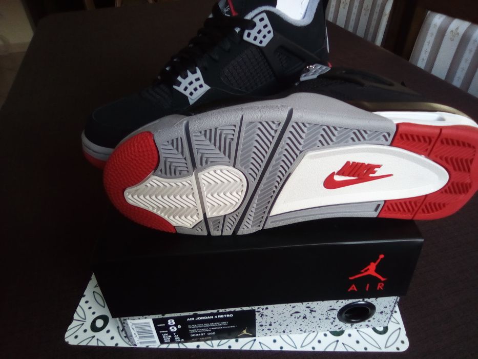 (r. 41- us 8) Nike Jordan 4 Retro Bred (2019) kod 308497,-060