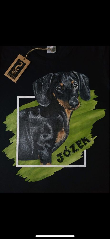 CUSTOM Twój zwierzak ręcznie malowany na kurtce/koszulce!