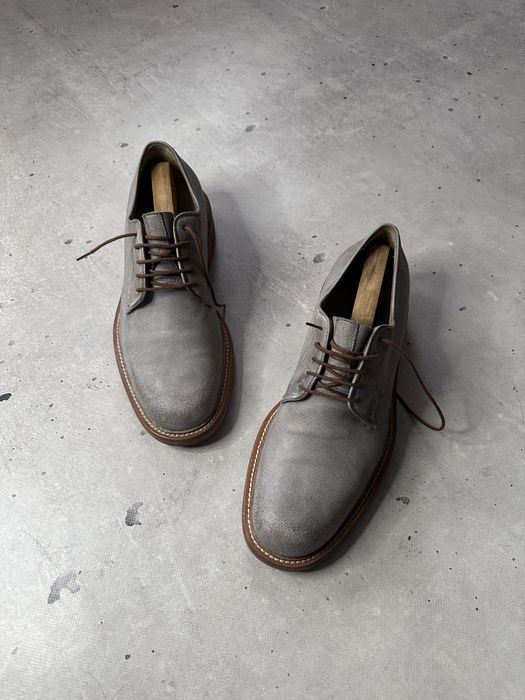 Santoni Suede Derby Shoes Original Italy чоловічі туфлі дербі сантоні