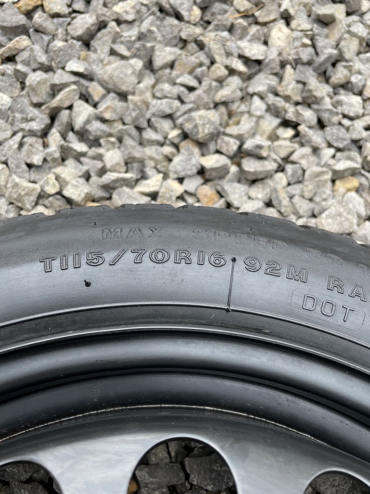 Koło Dojazdowe Opel 5x110 Zapasówka 115/70/16