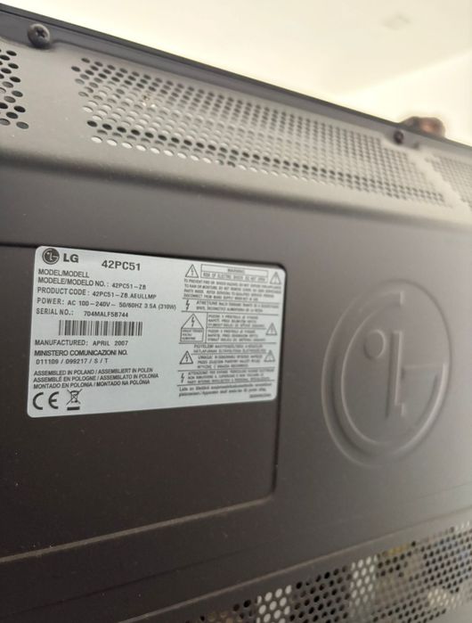 TV LG Plasma 42 pol