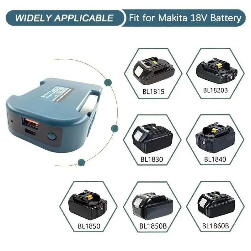 Адаптер переходник с 18v на 5v для зарядки телефона от батареи Makita
