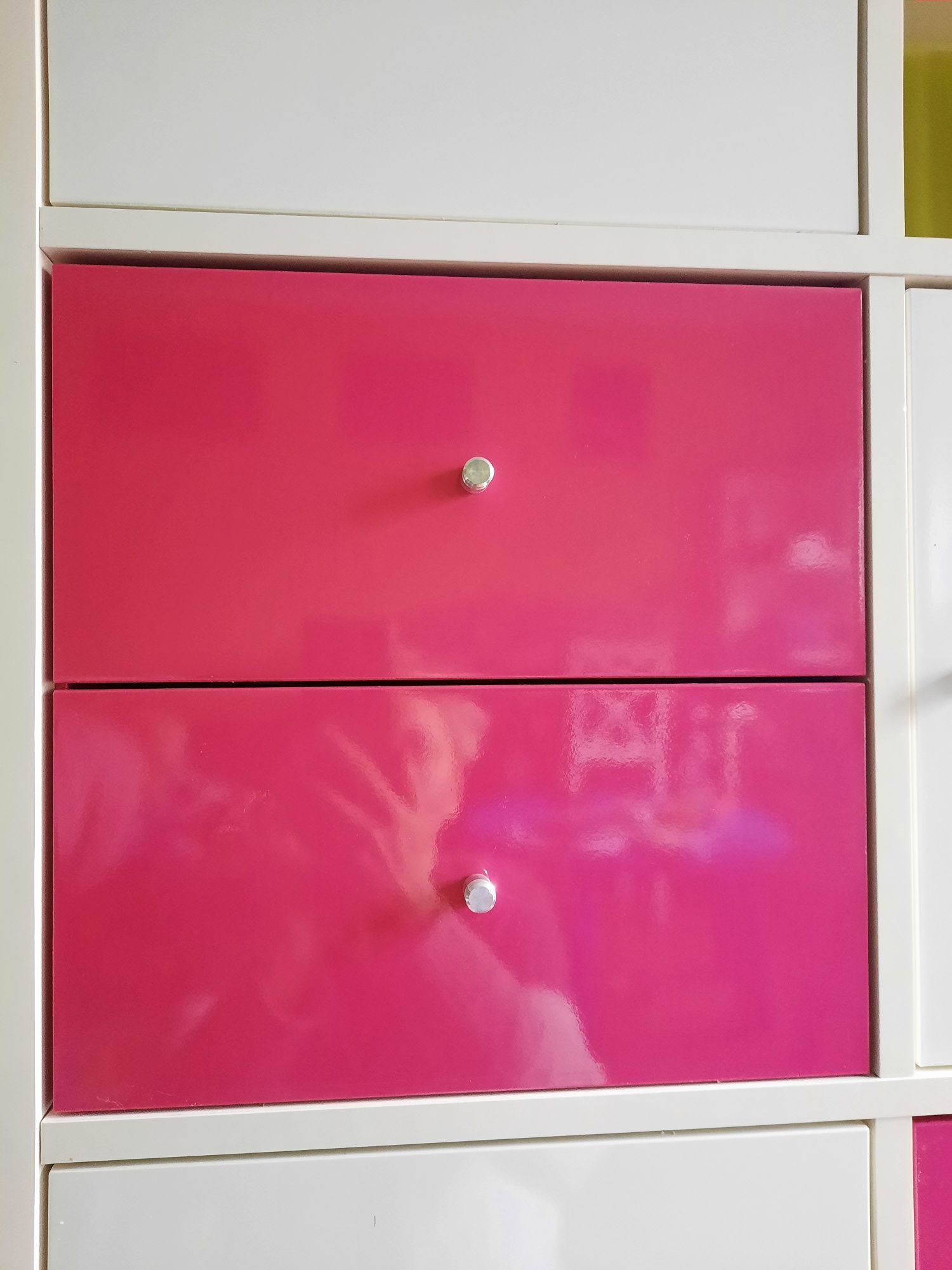 Ikea Kallax wklad z dwiema szufladami róż