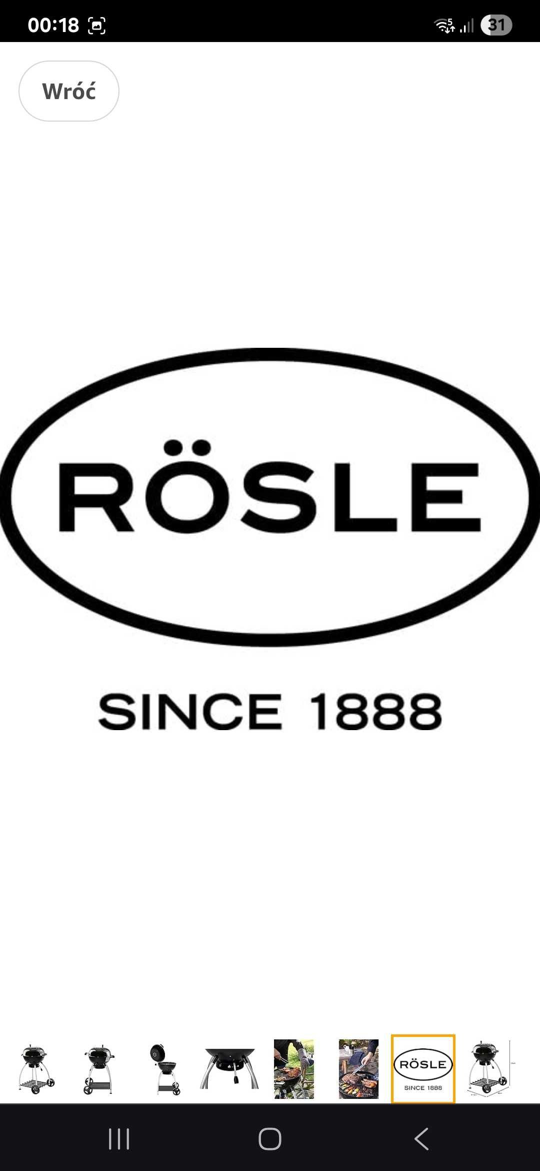 grill węglowy Rosle 1 Sport F50