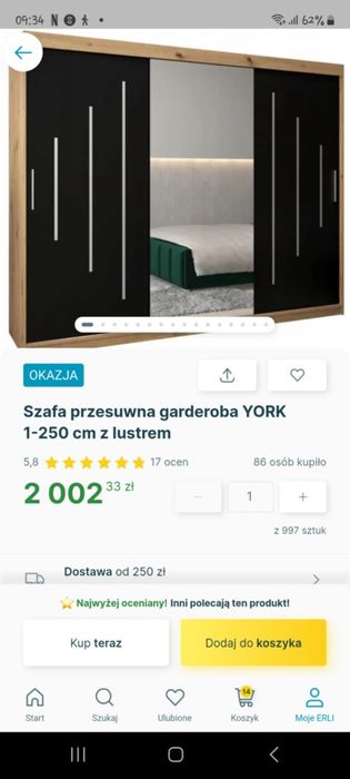 Duża szafa z lustrem