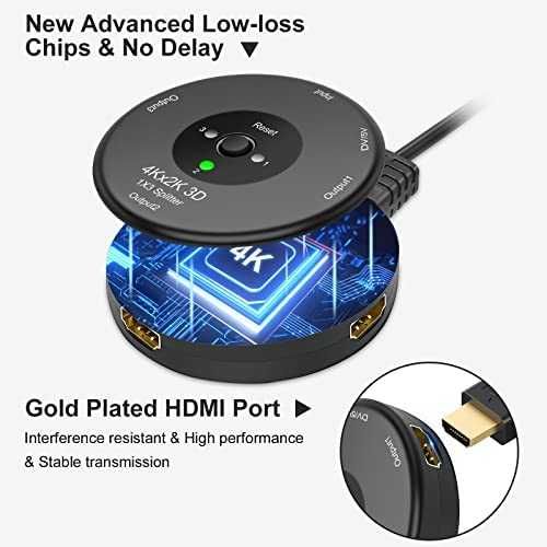 New! HDMI Splitter 4K, HDMI Switch 1 Output and 3 Inputs64387428710787124