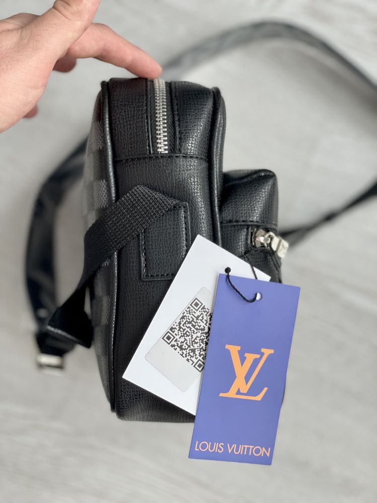 Мужская стильная сумка барсетка Louis Vuitton Луі Вітон