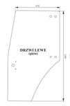 Szyba drzwi lewe Deutz-Fahr Agrofarm 100, 85, 100 Ecoline ACX557