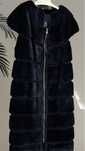 Шуба норкова жилет Black glama 125 см р.50-52