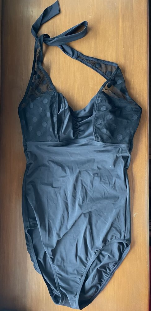 Strój kąpielowy tiul 32F 70G czarne dla wysokiej Long Tall Sally Freya