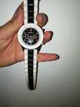 Relógio MK mini imi preto e branco