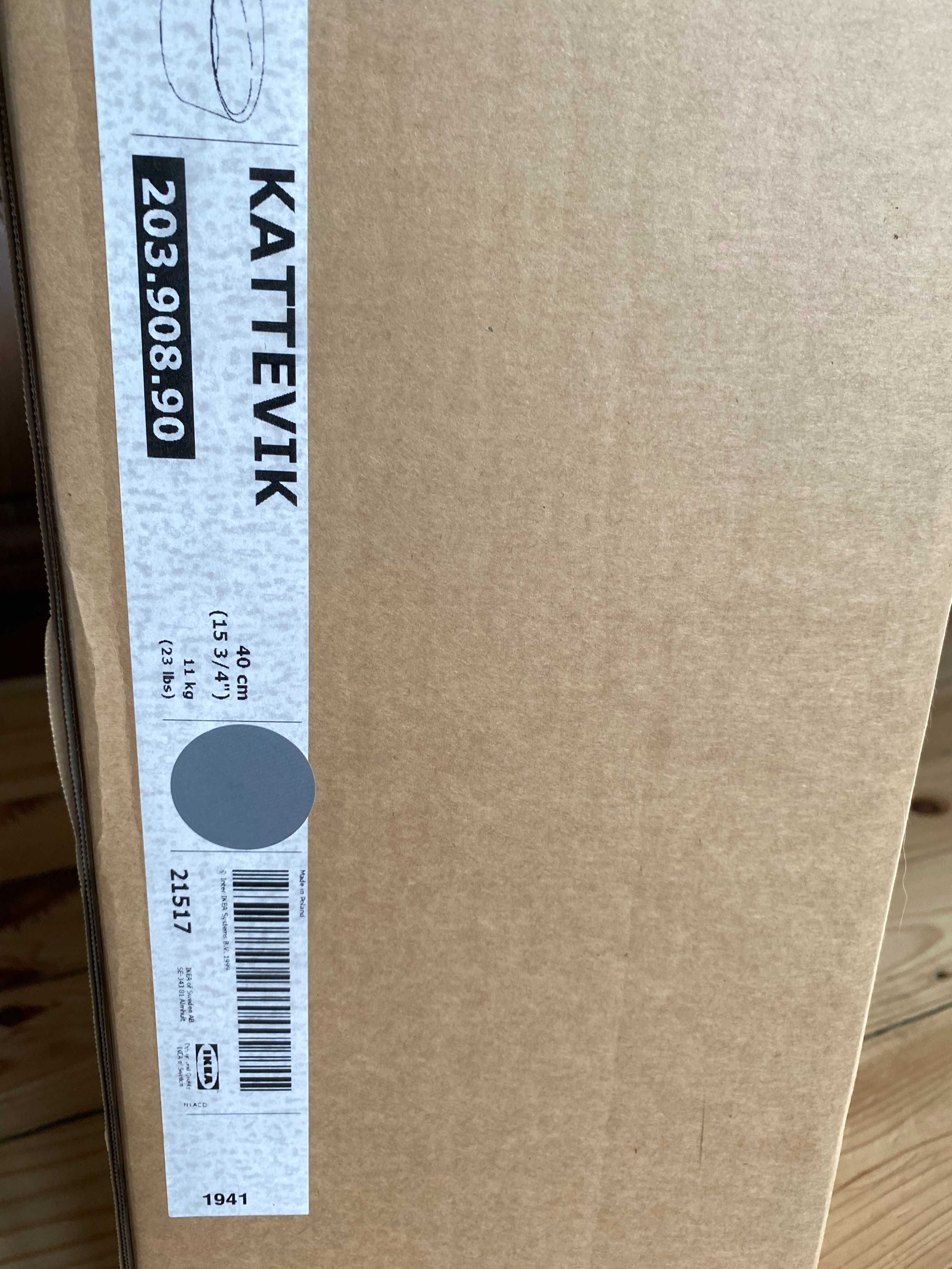 NOWA IKEA KATTEVIK Umywalka na blat, szary