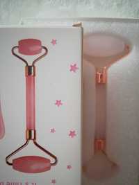 Roller facial quartzo rosa massagem anti-idade olheiras papos NOVO