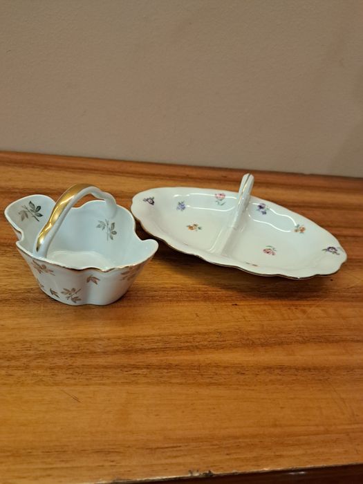 Patera kabaret koszyk porcelana