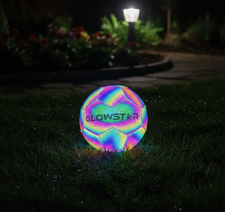 Piłka nożna holograficzna odblaskowa, rozmiar 5 trening i zabawa