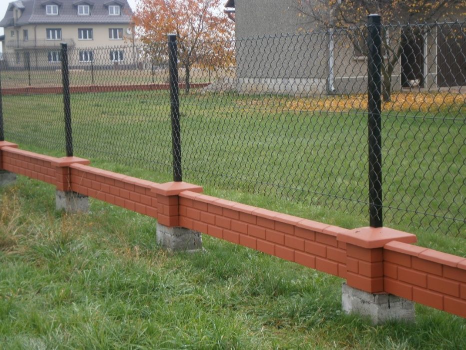 Podmurówki betonowe murki płyty ogrodzeniowe kamień cegła (obustronne)