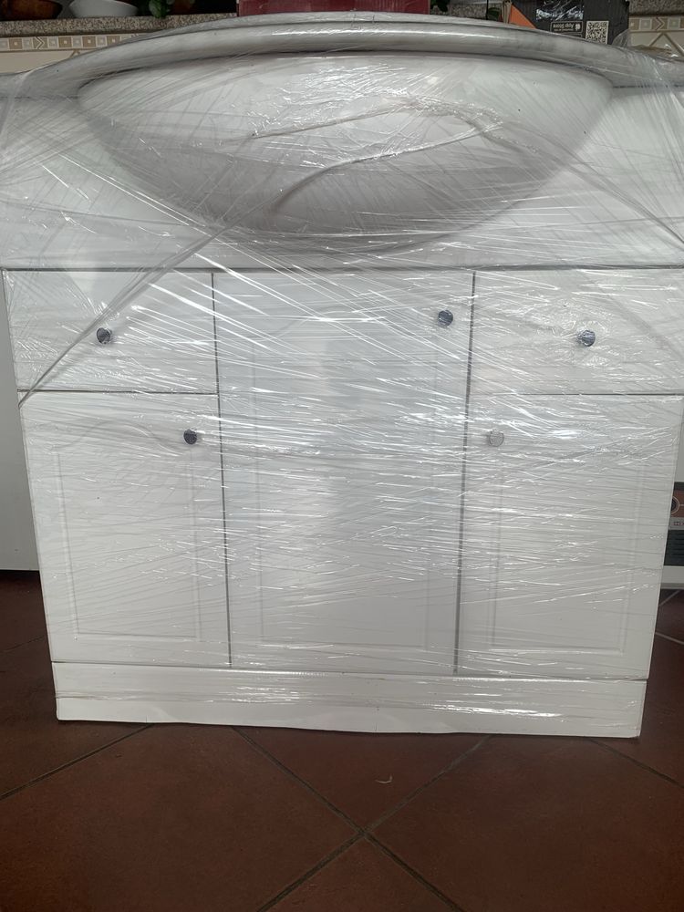 Móvel WC+lavatório+espelho de parede