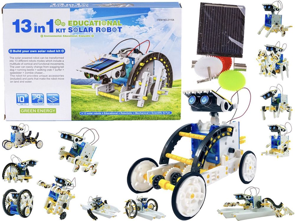 Edukacyjny Zestaw Solarny Robot 13w1 - Pies, Łódka Itp