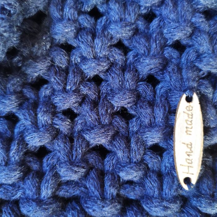 Granatowa torebka makrama rękodzieło