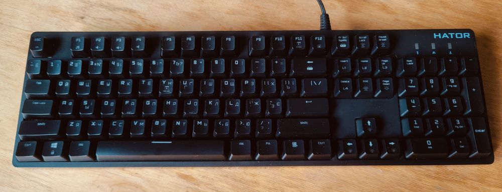 Клавіатура механічна оптична геймерська HATOR Rockfall EVO optical HTK