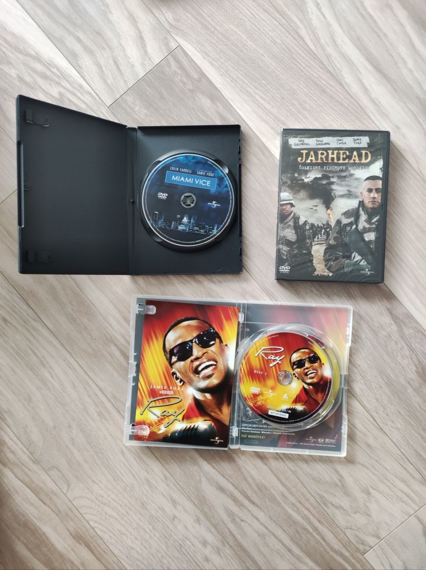 Kolekcja Filmów DVD Jamie Foxx - "Miami Vice", "Jarhead", "Ray"