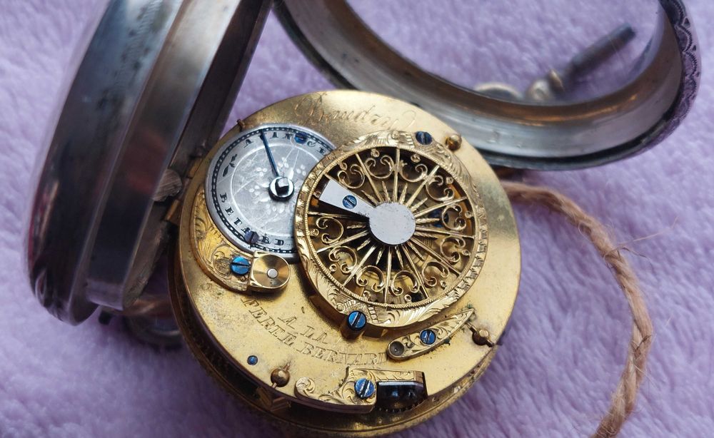 Relogio de bolso Prata VERGE FUSEE  "Baudry " 1800's - [48mm]