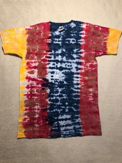 Tie dye koszulka T-shirt ręcznie barwiona Fruit of the Loom S